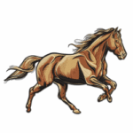 Horses Embroidery Design