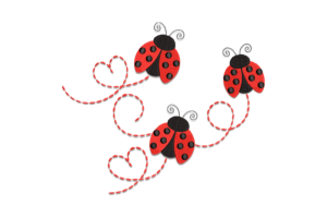 Ladybug Machine Embroidery Design