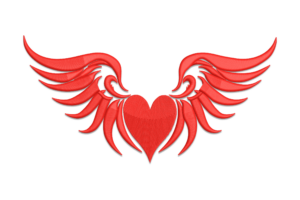 Winged Heart Embroidery Design