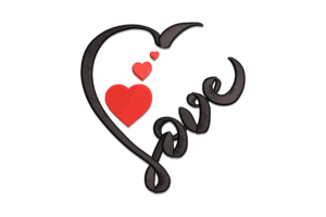 Love Heart Embroidery Design