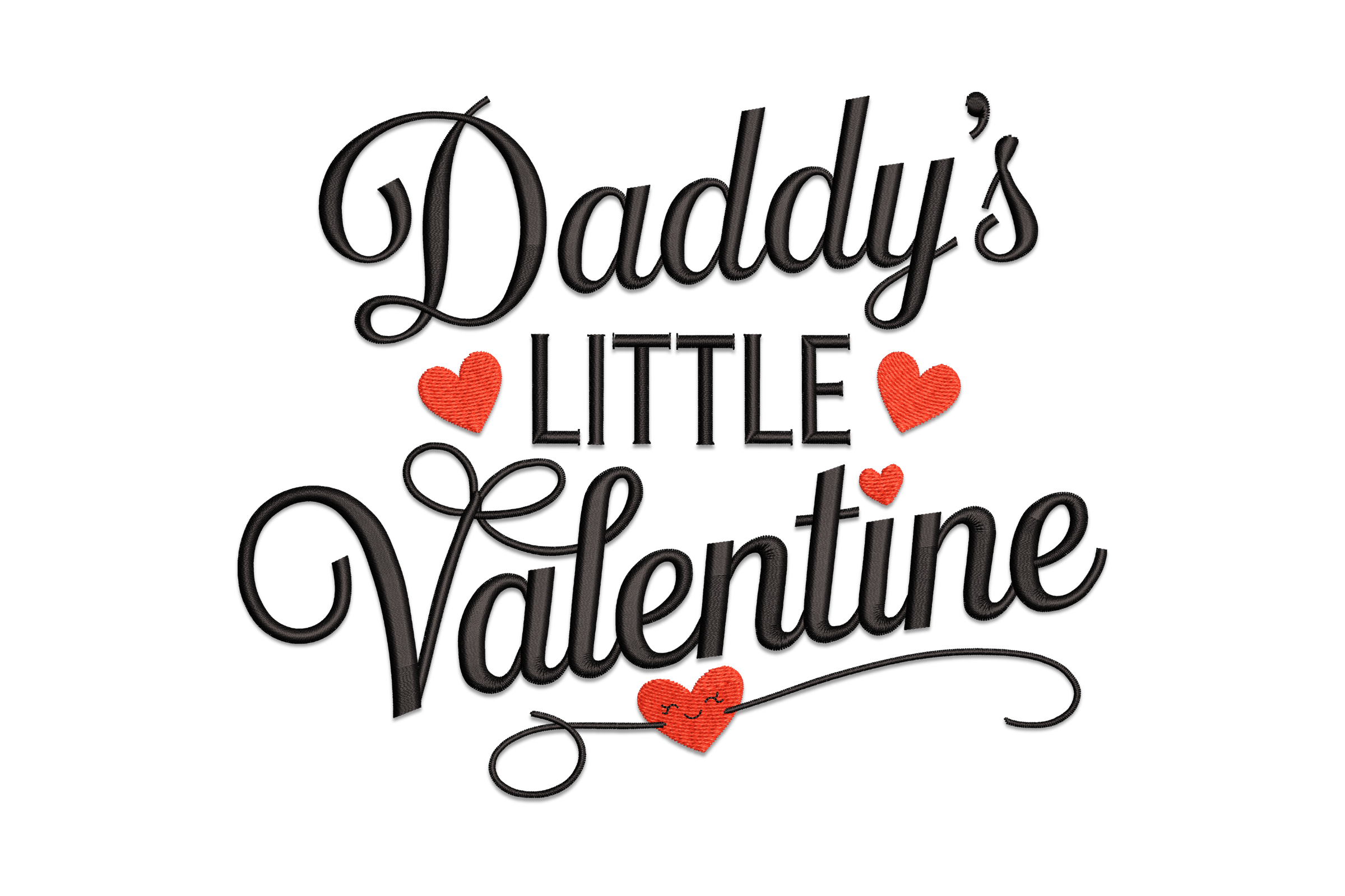 Daddy’s Little Valentine Embroidery Design