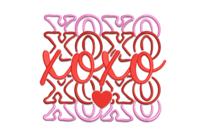 XOXO Embroidery Design