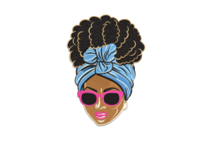 Afro Chic Headwrap Embroidery Design