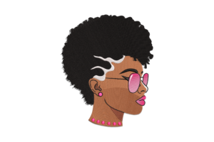 Afro Diva Embroidery Design
