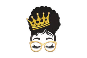 Afro Queen Embroidery Design