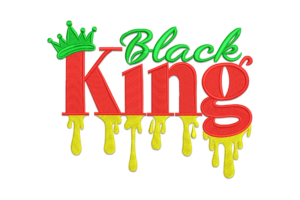 Black King Embroidery Design