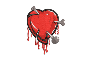 Bleeding Heart Embroidery Design