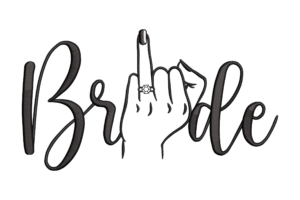 Bride Hand Gesture Embroidery Design