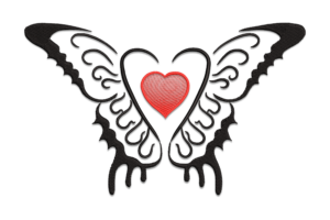 Butterfly Heart Embroidery Design File