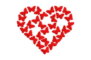 Butterfly Heart Machine Embroidery Design
