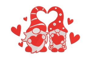 Valentine Gnome Embroidery Design