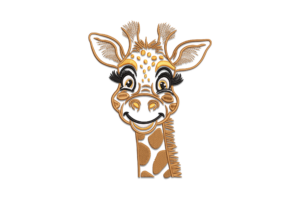 Cute Giraffe Embroidery Design