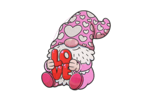 Valentine Gnome Embroidery Design
