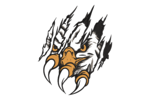 Fierce Eagle Claw Ripping Embroidery Design
