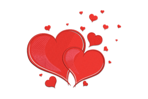 Floating Heart Balloons Machine Embroidery Design