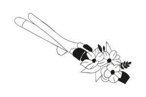 Floral Hair Straightener Embroidery Design
