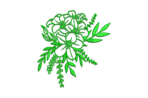 Floral Outline Embroidery Design File