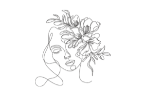 Floral Woman Embroidery Design