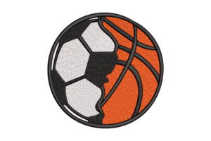Free Soccer & Basketball Split Embroidery Design