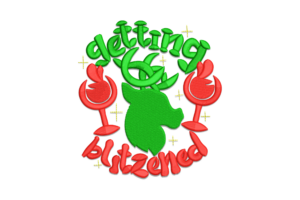 Getting Blitzened Reindeer Embroidery Design