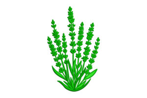 Green Herb Sprig Embroidery Design