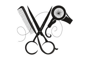 Hairdresser Tools Machine Embroidery Design