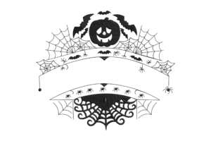 Halloween Banner Frame Embroidery Design
