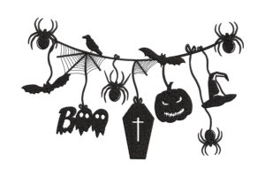 Halloween Garland Embroidery Design