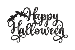 Happy Halloween Script Embroidery Design