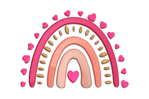 Heart Rainbow Embroidery Design
