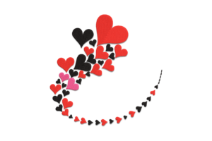 Heart Spiral Embroidery Design