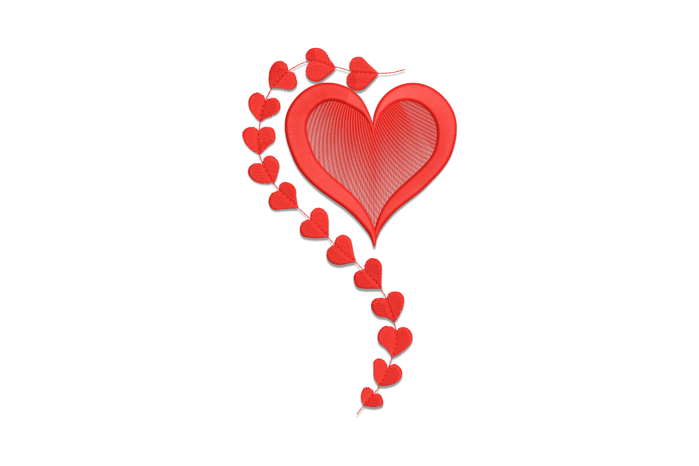 Heart with Hearts Embroidery Design