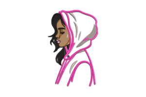 Hooded Woman Embroidery Design