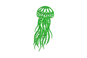 Jellyfish Outline Embroidery Design