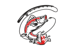 Jumping Fish Embroidery Design