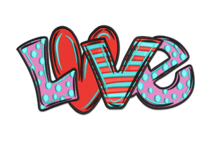 LOVE Embroidery Design