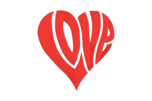 LOVE Heart Embroidery Design