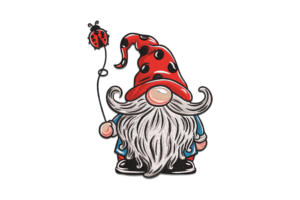 Ladybug Gnome Embroidery Design File