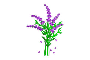 Lavender Bouquet Embroidery Design