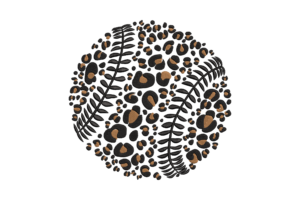 Leopard Print Baseball Embroidery Design