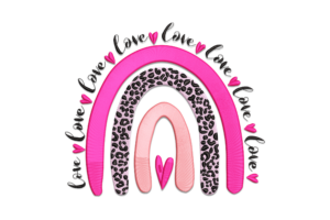 Love Rainbow Embroidery Design