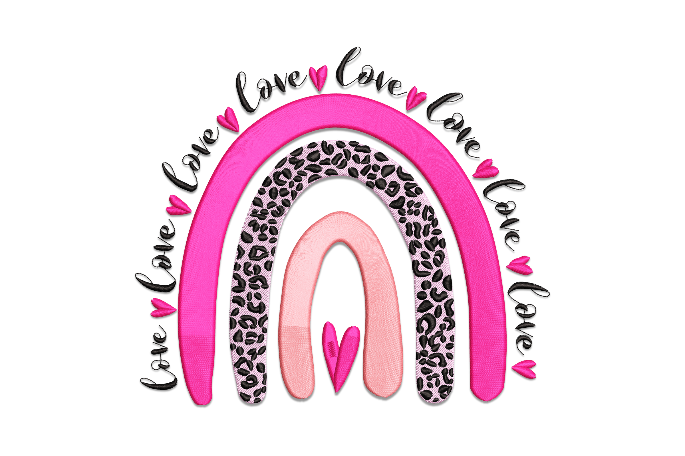 Free Love Rainbow Embroidery Design - Embroidery Lover