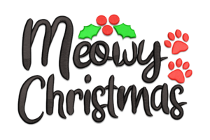 Meowy Christmas Embroidery Design
