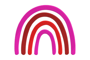 Minimalist Rainbow Embroidery Design