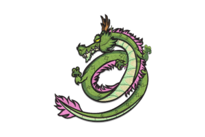 Mystical Dragon Embroidery Design