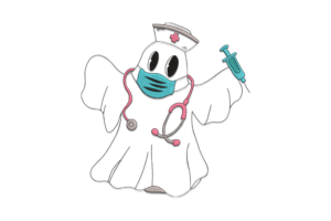 Nurse Ghost Embroidery Design