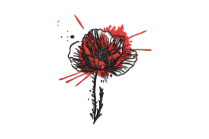 Poppy Flower Embroidery Design