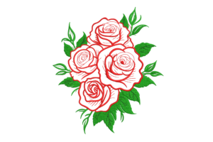 Premium Rose Bouquet Embroidery Design