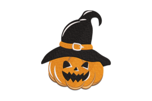 Pumpkin Witch Embroidery Design