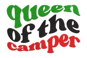 Queen of the Camper Embroidery Design
